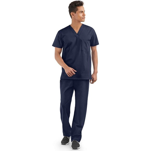 Strictly Scrubs Unisex Classic Scrub Set (Navy, XL) - Picture 2 of 6
